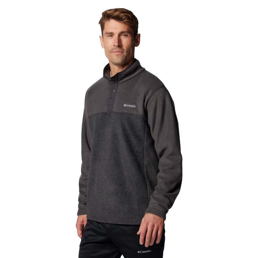 Columbia Charcoal Two-Tone Snap Pullover